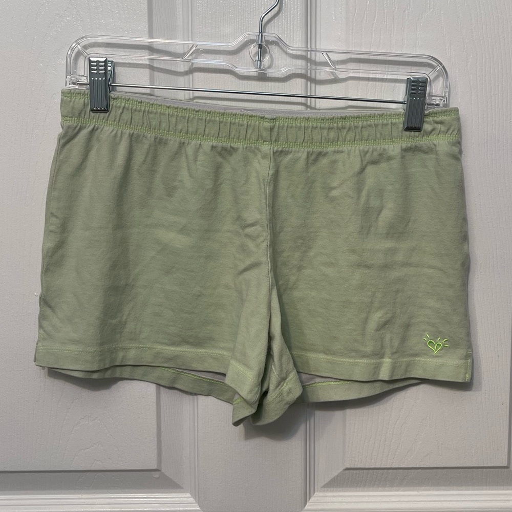 Justice Pastel Lime Green Lounge Shorts Girl’s Size 18